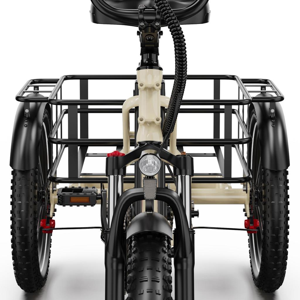 ONESPORT OT30 Pro Elektrisk Lastcykel 500W Motor 20" Feta Däck Vikbar Vuxen Elcykel Topphastighet 25 km/h Dubbel Skivbroms 48V 18AH 7 Växlar