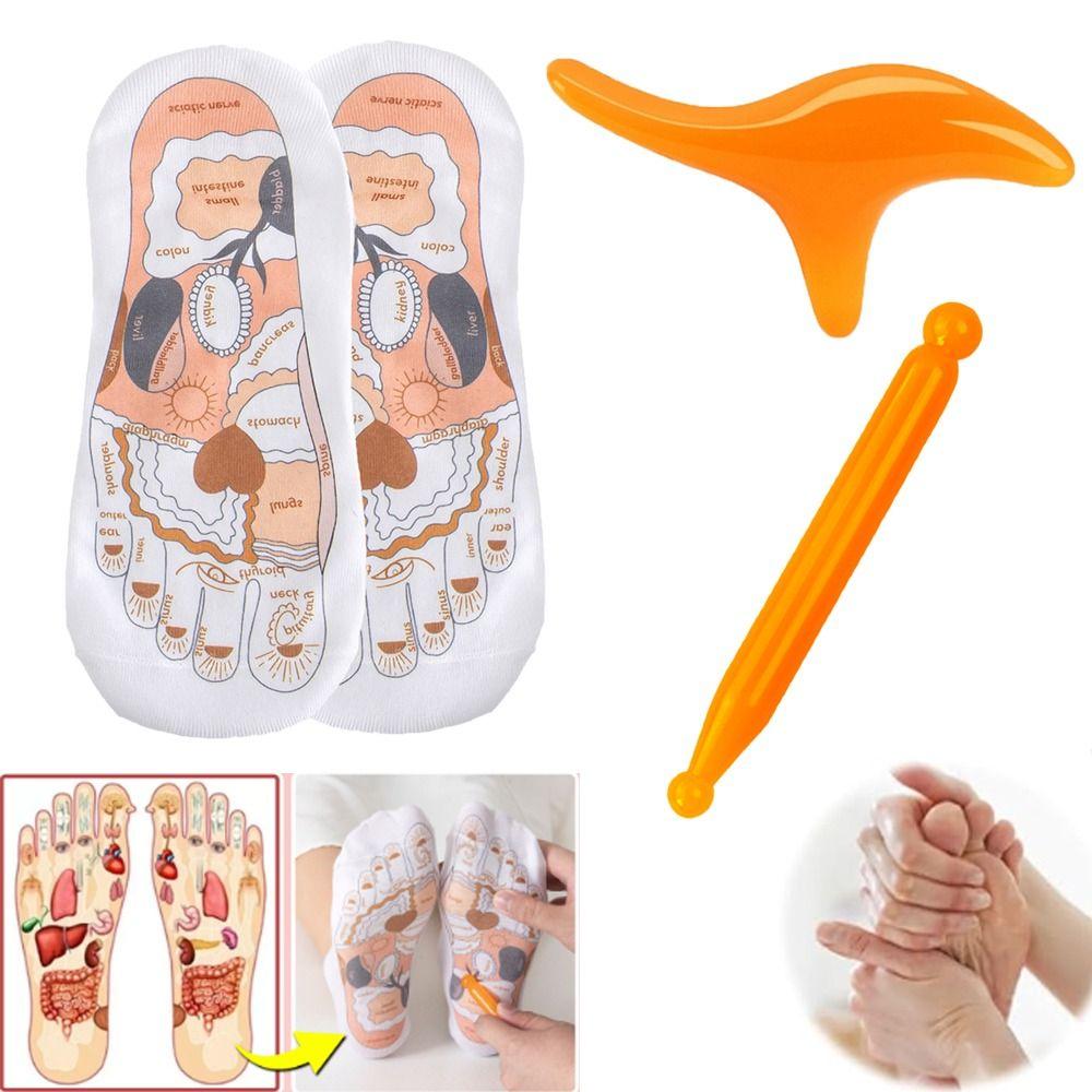 Acupoint Triangle Massager Reflexology Socks Massage Stick Acupuncture Reflexology Socks