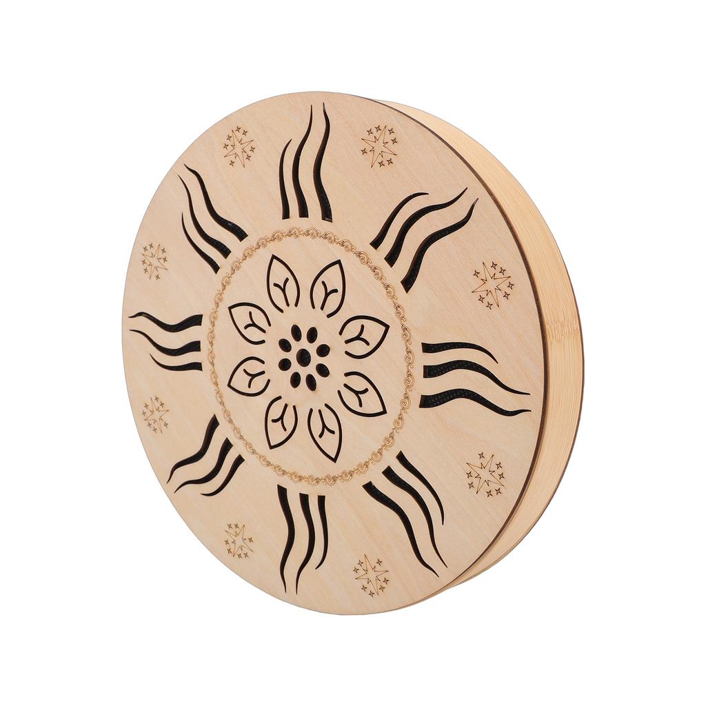 Hand Drum Ethnic Percussion Instrument Poplar Wood Bamboo Drum for Home Party Supplies Onomatopoeic Music Portable Hand