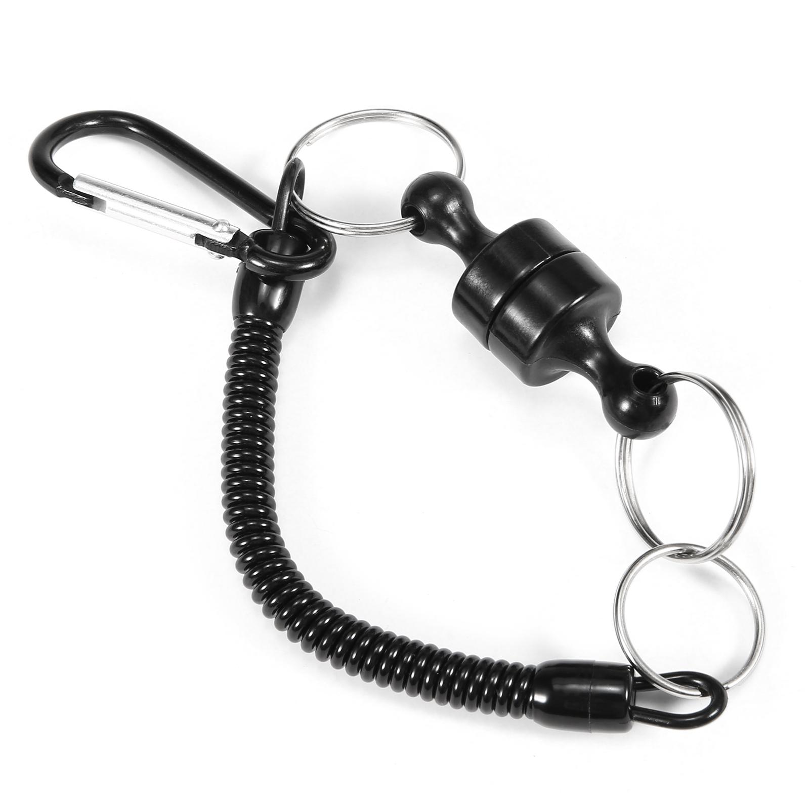 

Lixada 6pcs Magnetic Release Holder with Coil Lanyard Carabiner Clip Magnetic Net Release for Fly Fishing