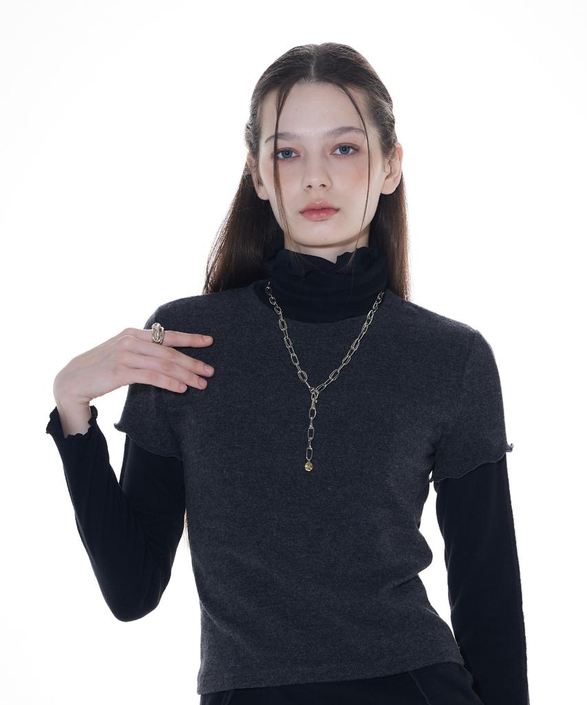 LARTIGENT L14 Layered T-Shirt Set(Charcoal)