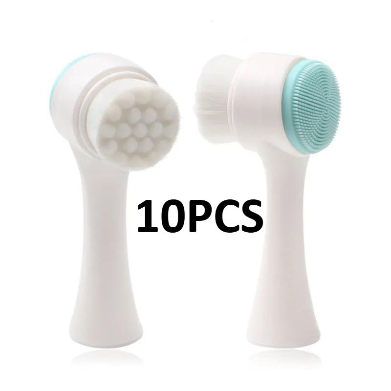 Double Sided Silicon Cleansing Brush Clean Exfoliating Massage Soft Face Pore Cleanse Blackhead Dry Wet Multi-purpose