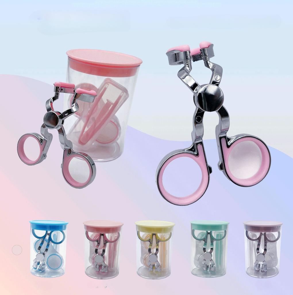 Portable Contact Lens Box Holder Travel Case with Tweezer Wearing Tools for Eye Contact Lenses Storage