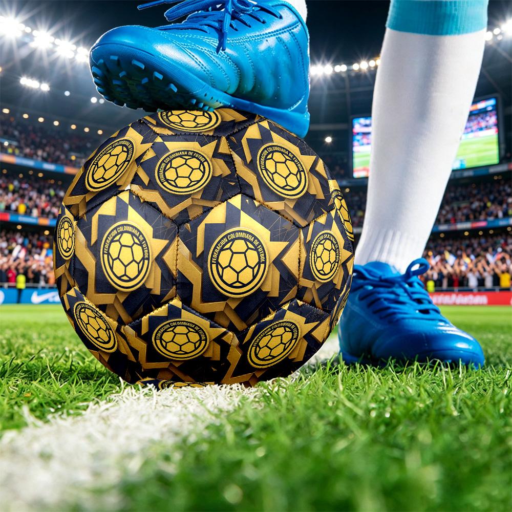 Colombia Football Printed Size 5 Soccer Ball Wear Resistant Standard Adult Training Football Fan Gift for Indoor Outdoor Match Sports