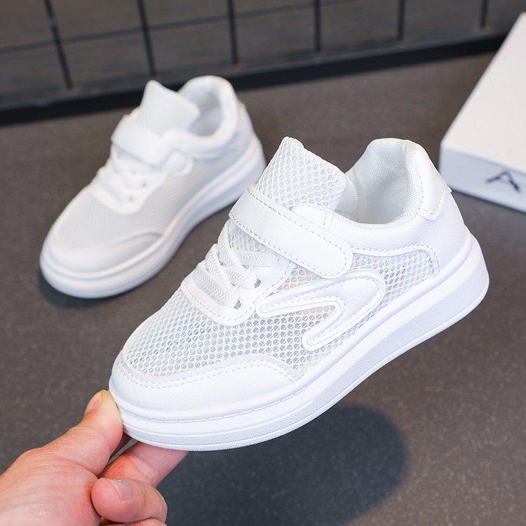 June 1st Children's Day Sports Little White Shoes Girls' Performance Shoes 2025 New 3-12 Year Old Breathable Mesh Boys' Shoes