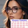 Sexy Pink Leopard Cat Eye Myopia Glasses Women Anti Blue Light Corrective Prescription Eyewear