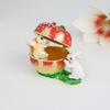 Charming Enamel Squirrel Fruit Designed Alloy Jewelry Box Jewelry Organizers Ideal For Gift Giving And Home Decors