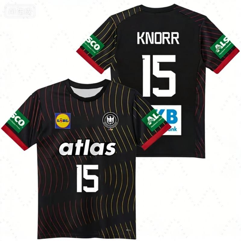 2026 German New Dhb Handball Jersey T Shirts Quick Drying Breathable Sportswear Short Sleeved Men's Outdoor Fitness Casual Tops
