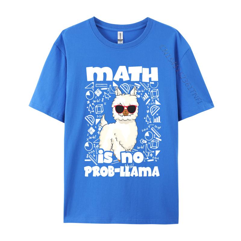 Math Is No Probllama Teacher T Shirts Tops Tees New Arrival Cotton Design Streetwear Boy Graphic T Shirts Unisex Oversized