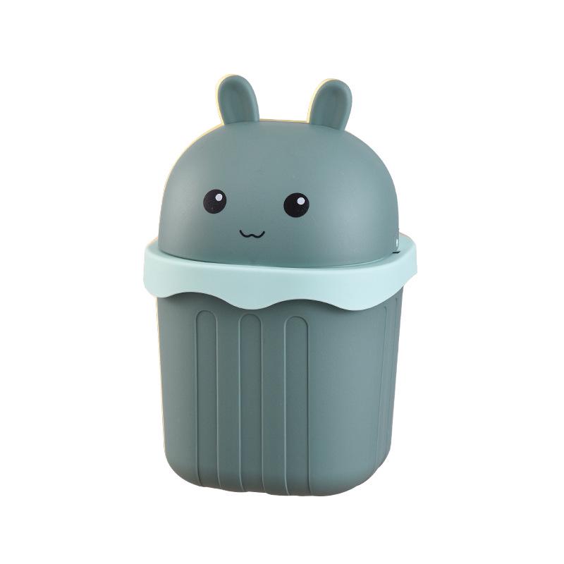 Mini Desktop Trash Can with Lid – Cute Wastepaper Basket for Bedroom, Dorm, or Office Tabletop