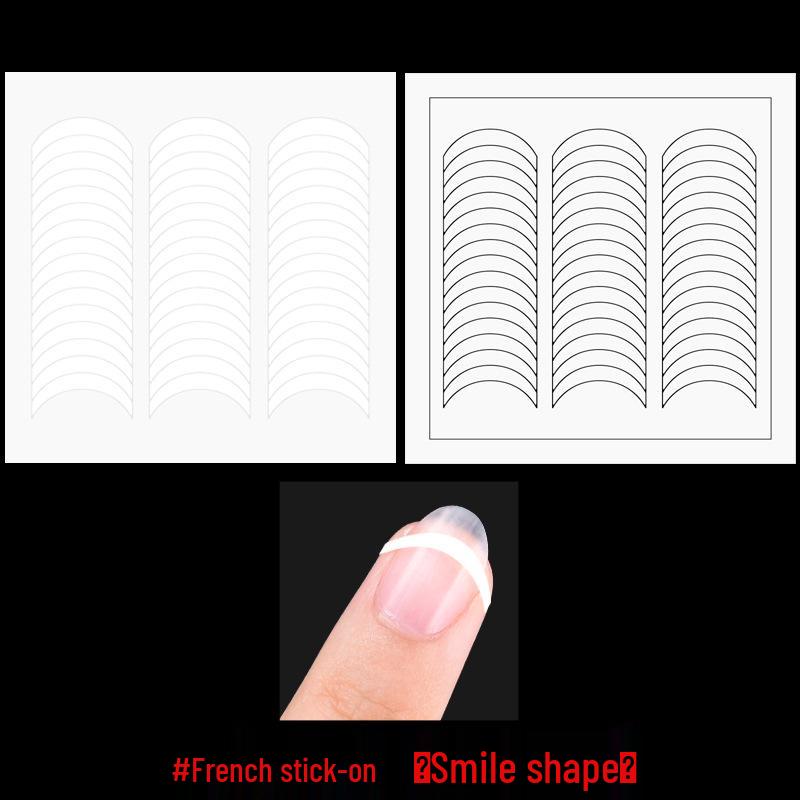

Наклейки для дизайна ногтей «Французский кончик» для начинающих - инструмент для гелевого стайлинга с белым краем