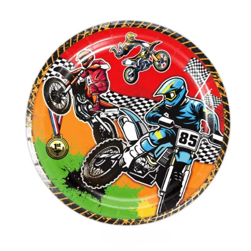 Motorcycle Birthday Party Decoration Motocross Race Tableware Cup Plate Balloon Tablecloth For Kids Boys Party Favors Gift
