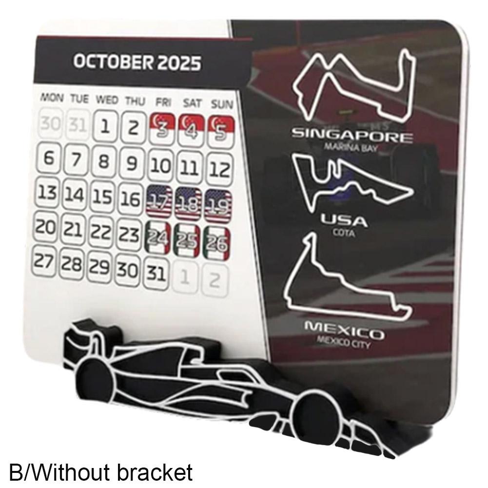 For F1 Racing Paper Calendar Desktop Station Calendar Home Decoration Itinerary Arrangement Formula Racing Calendar 2025