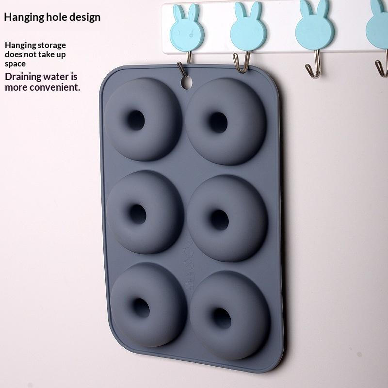 6Holes Baking Mold Food Grade Silicone Non-Stick Donut Molds Chocolate Cupcake Pan Diy Muffin Kitchen Tool For Oven Bakeware