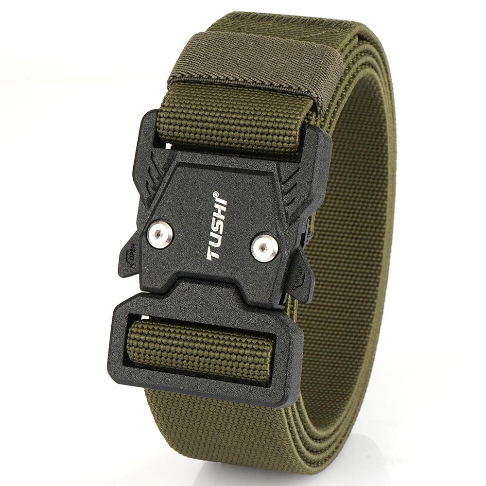 New Tactical Quick-Release Buckle Adjustable Elastic Waist Belt