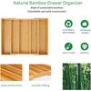 Expandable Bamboo Kitchen Drawer Organizer,Adjustable Cutlery Holder and Cutlery Tray Organizer,Drawer divider for silverware,Ta