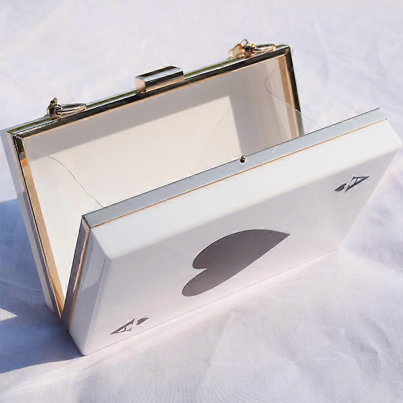 Pochette da sera per donna a forma di mazzo di carte Borsa a scrigno