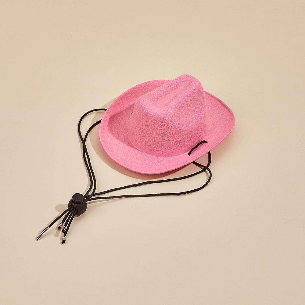 Solid Puppy Dog Cowboy Hat Western Cowboy Style Pet Hats for Small Medium Dogs Yorkshire Chihuahua Cat Caps mascotas Accessories