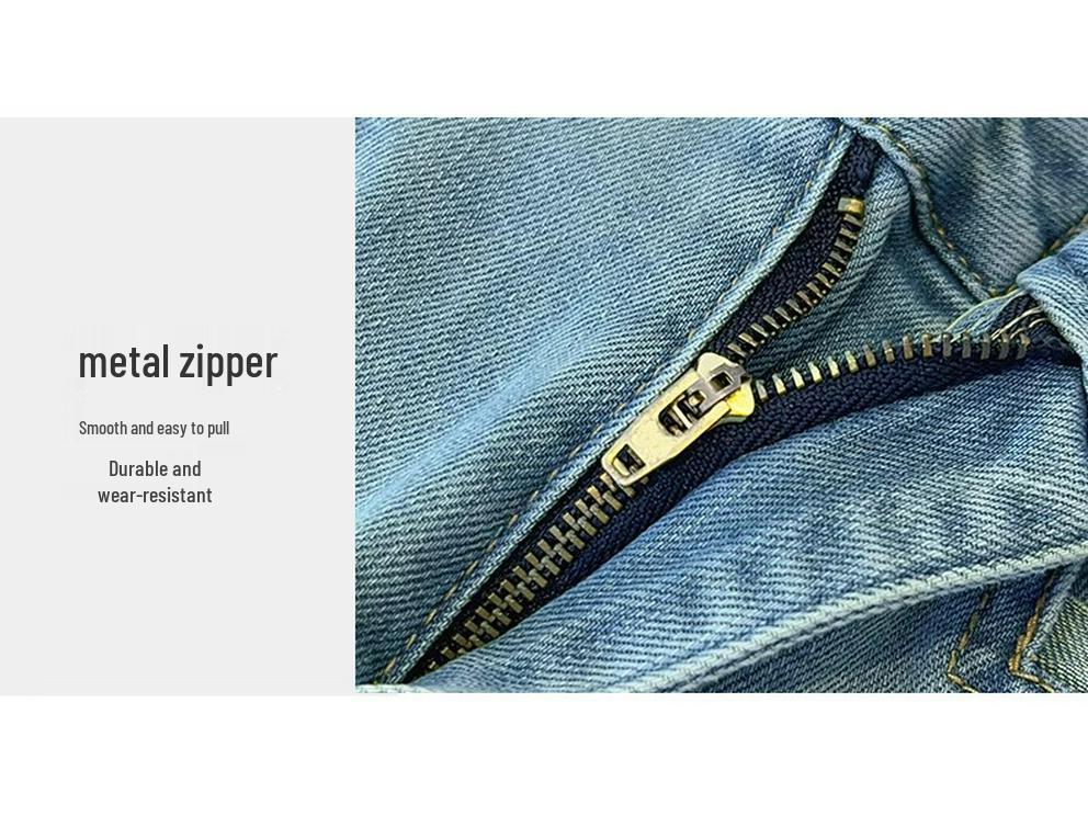 Women's Retro High Waist Patchwork Jeans - Slimming Straight Leg Cigarette Pants, Spring/Autumn 2025 Collection.