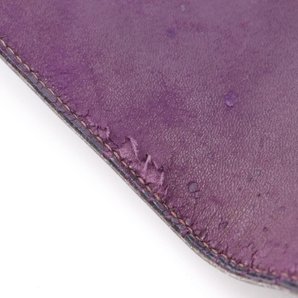 Hermes Fako Clutch Bag Vintage Bordeaux Box Carf Women Used