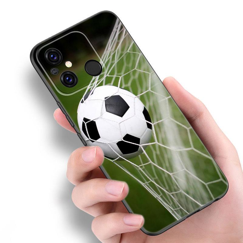 

Футбольное поле черный чехол для телефона Xiaomi Redmi 11 Prime 11A 12C 13C A1 A2 Plus 12 4G 10 5G 8A 9A 10A 9C 10C 9i 12R Note 9T Redmi 9C