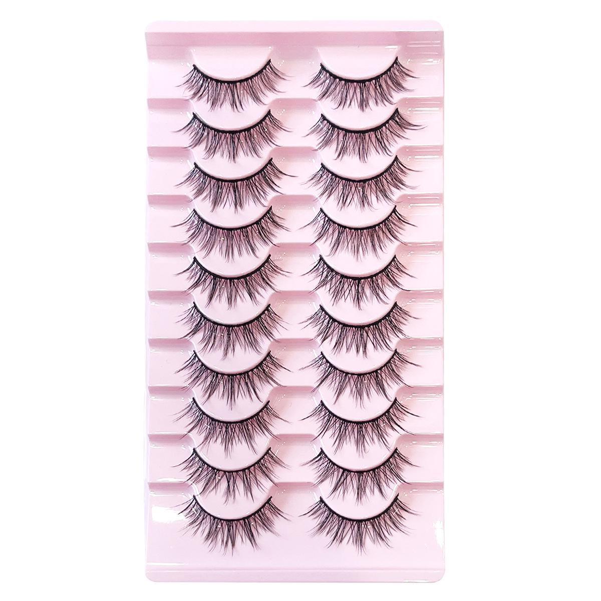 

10 пар MSC14 Натурально выглядящие комичные накладные ресницы с прочным основанием - Идеально подходят для невест и сценических выступлений.