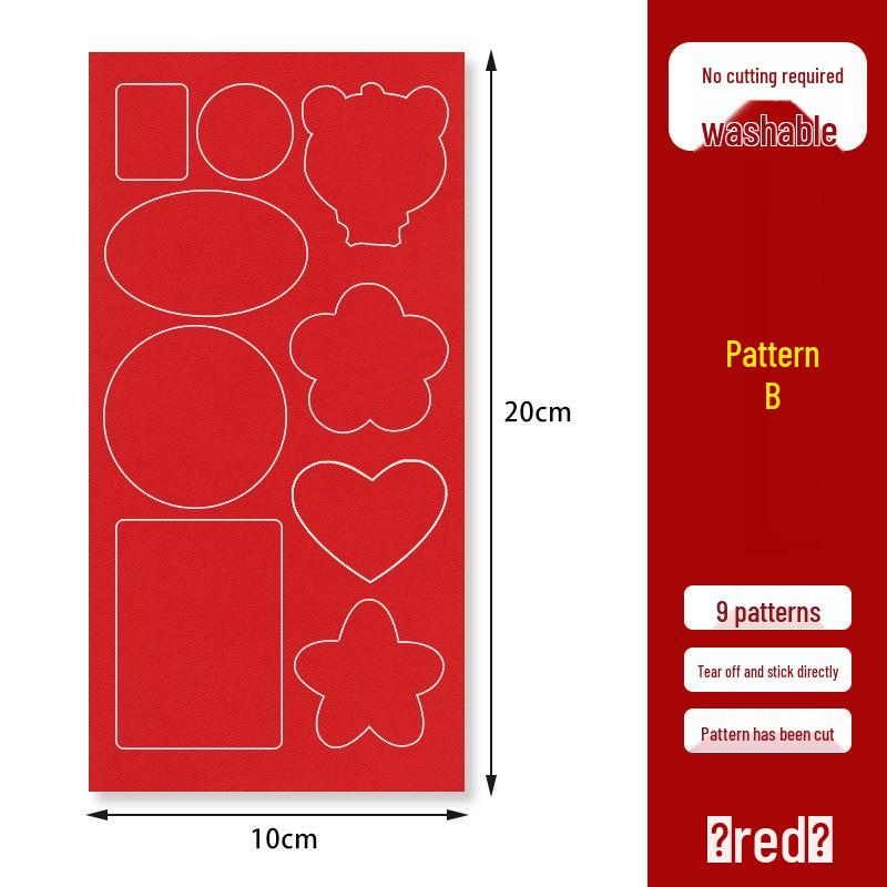 Geometrischer Selbstklebender Lederreparaturflicken für Sofas, Kleidung und Autositze - Nahtlose, Waschbare Reparatur.