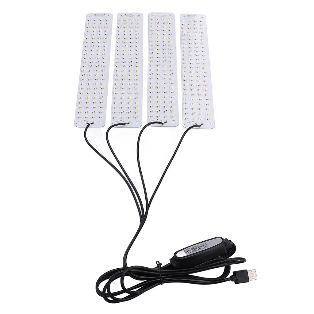 LED Grow Light Panel for Indoor Plants 384 LEDs Growing Lamp Dimmable Intelligent Timing 5V