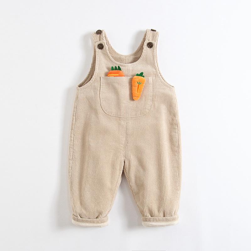 2025 Winter Cord-Latzhose im koreanischen Stil für Babys (0-3 Jahre) - Süßes Einteiler-Outfit