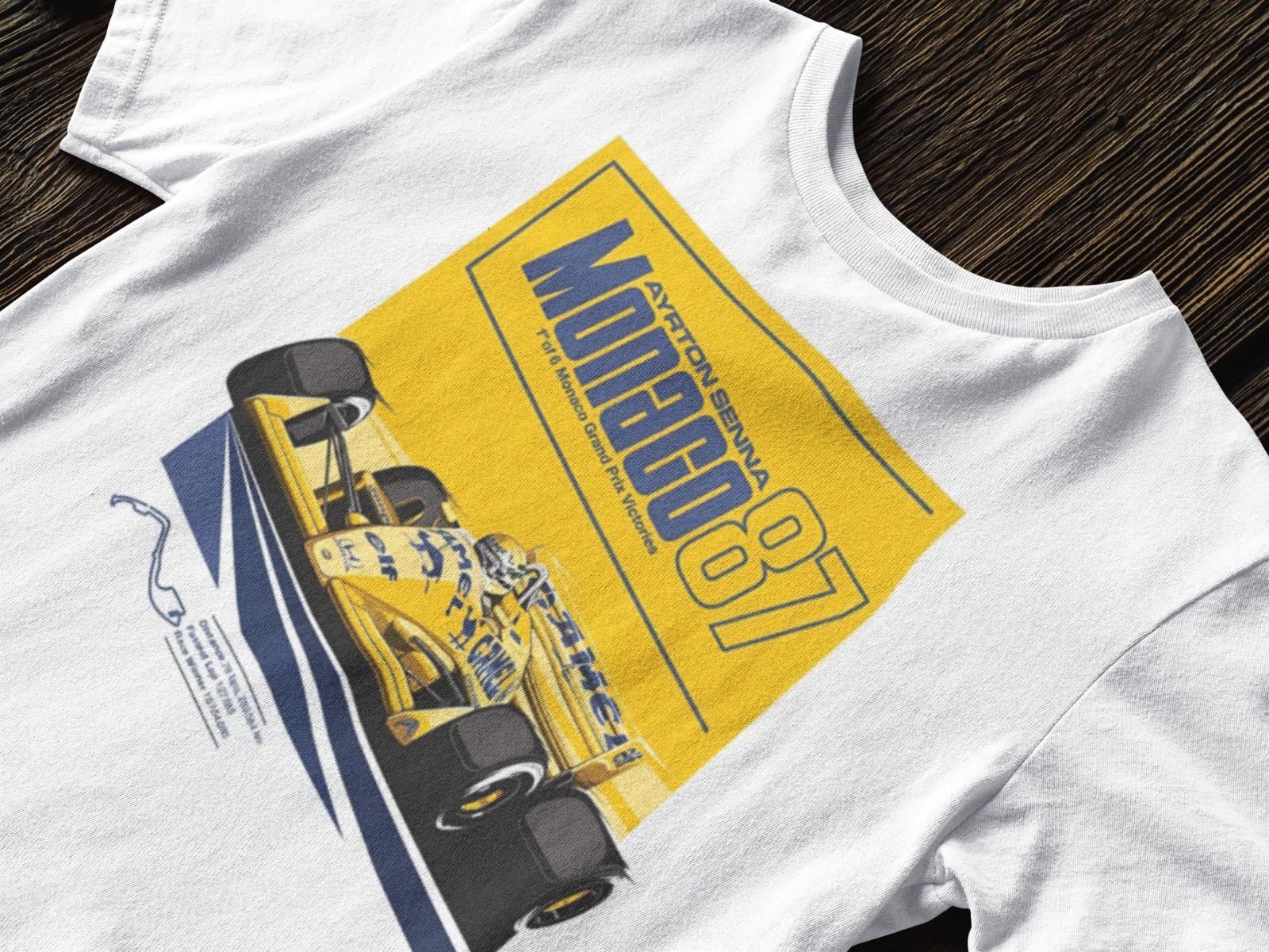 Ayrton Senna T-Shirt, Ayrton Senna Tee, Racing Team Shirt, Monaco Top, SENNA F1 XL