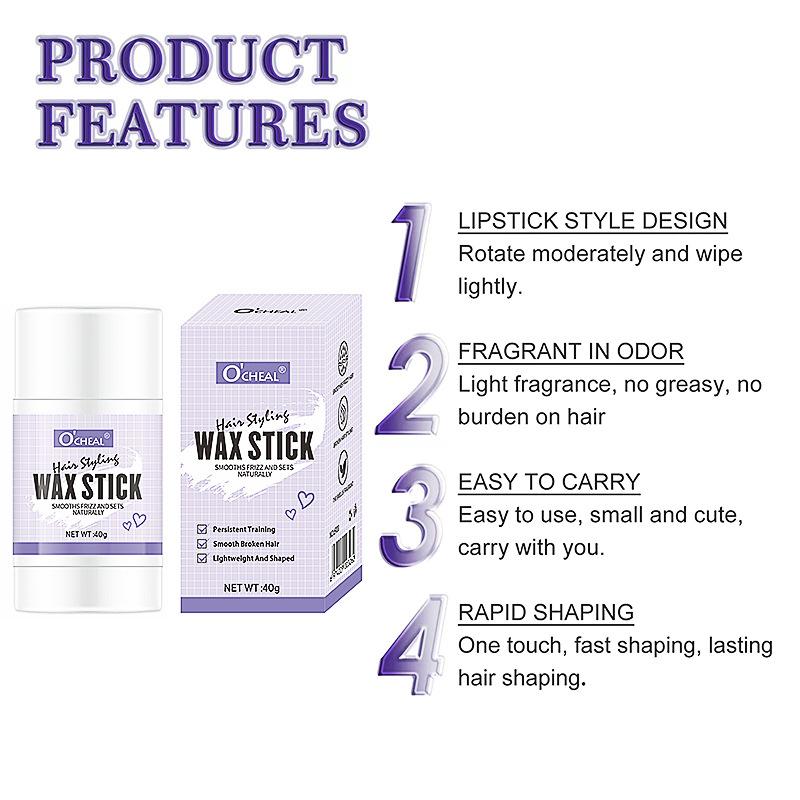 Broken Hair Artifact Hair Gel Cream Wax Stick Styling Hair Fluffy Children Men And Women Styling Fixed Frizz Hair Wax Stick