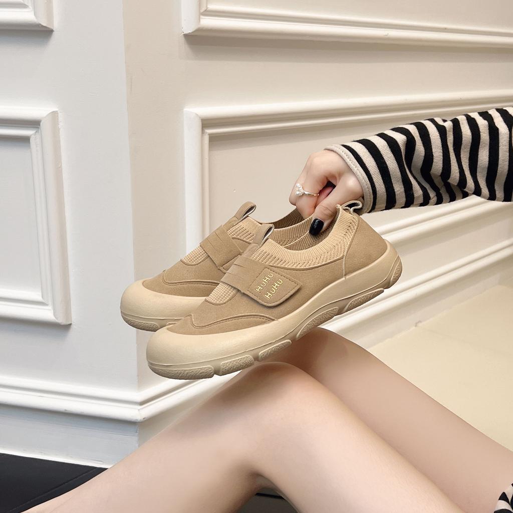 Sommer neue lässige Ein-Pedal-Klettverschluss Mesh atmungsaktive Mode leichte dünne weichsohlige Damen Freizeit Sportschuhe