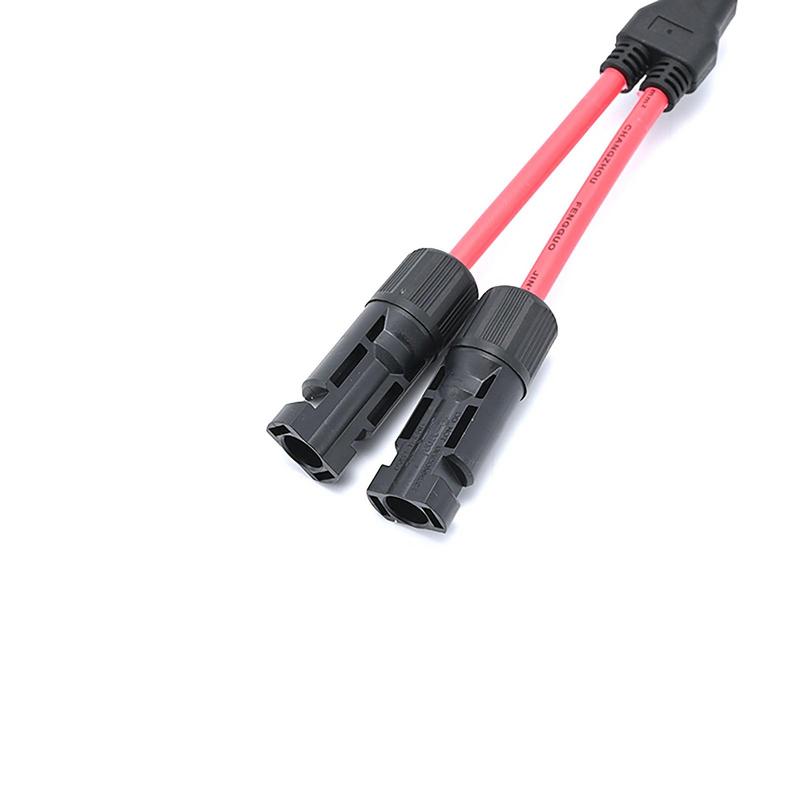 Solar Cable Connectors Y Branch Solar Connection Cables Wire Connector Solar Cable For Charging Air Conditioner And Heating