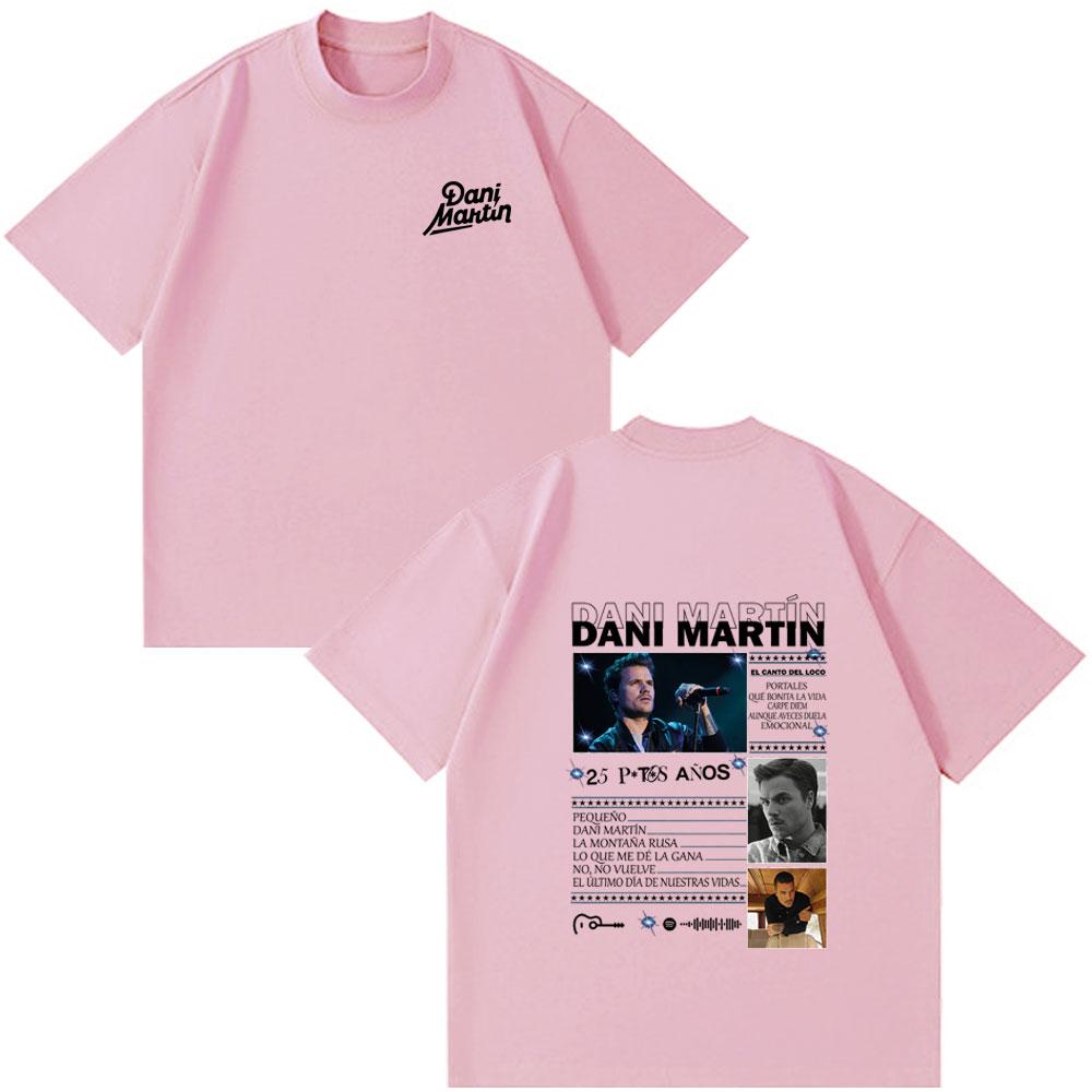 Dani Martin Tour de Álbum Merch Camisetas Unisex Ropa de Mujer Moda Vintage Camisetas de Manga Corta Algodón Casual Holgadas Ropa Urbana