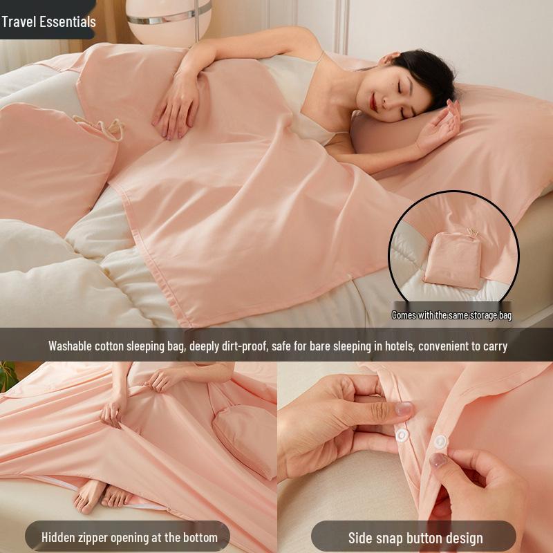 Portable Travel Sleeping Bag & Bed Sheet Set - 3-Piece Duvet Cover for Outdoor and Business Trips