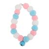 Pet Collar Soft Lightweight Plush Balls Cute Dog Cat Collar with Bell for Party DailyBlue 29cm