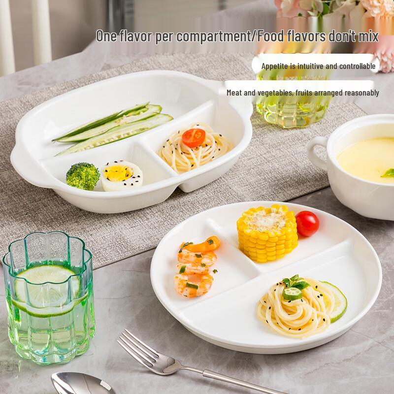 Ceramiczny talerz z podziałką do kontroli porcji