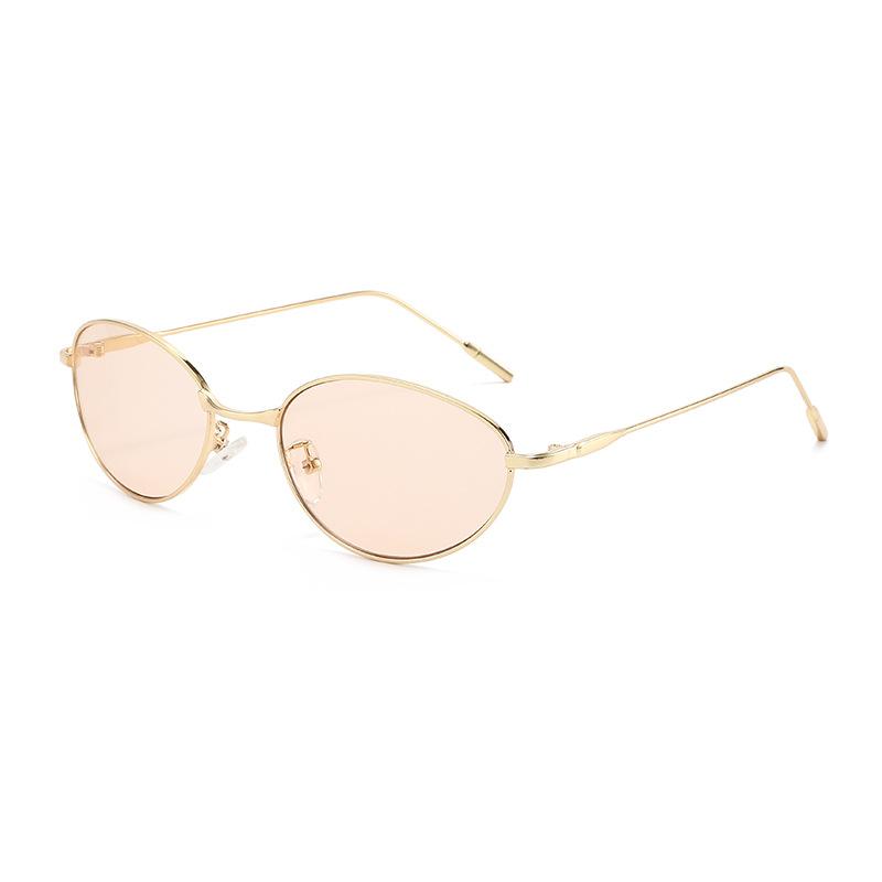 2025 Trending Oval Cat-Eye Sunglasses for Women Fashion Retro Y2K Metal Frame Sun Glasses UV400 Protection Wholesale