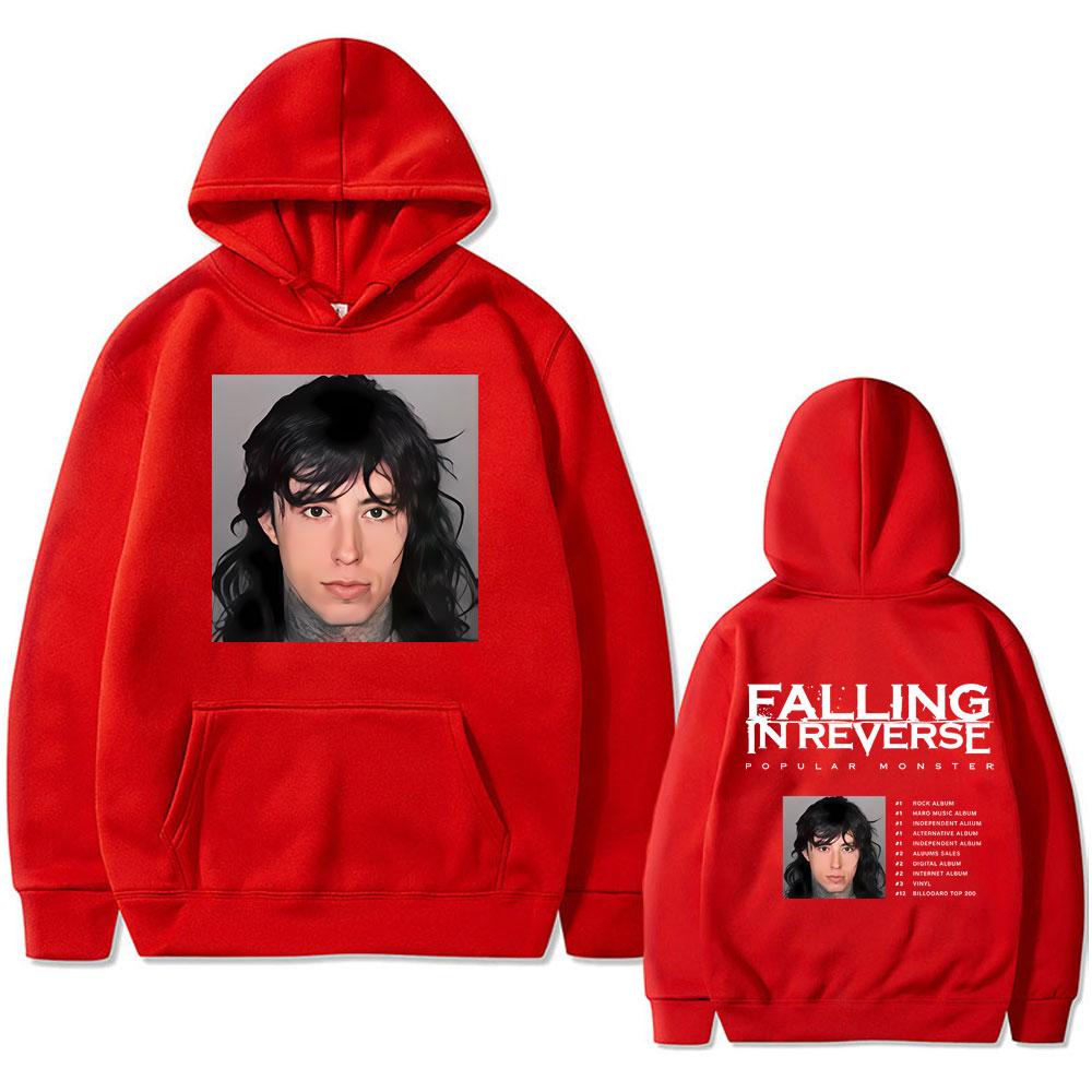 Limited Falling in Reverse Popular Monster Hoodie Ronnie Radke Mugshot Sweatshirt Men Women Rock Metal Oversized Hooded Pullover