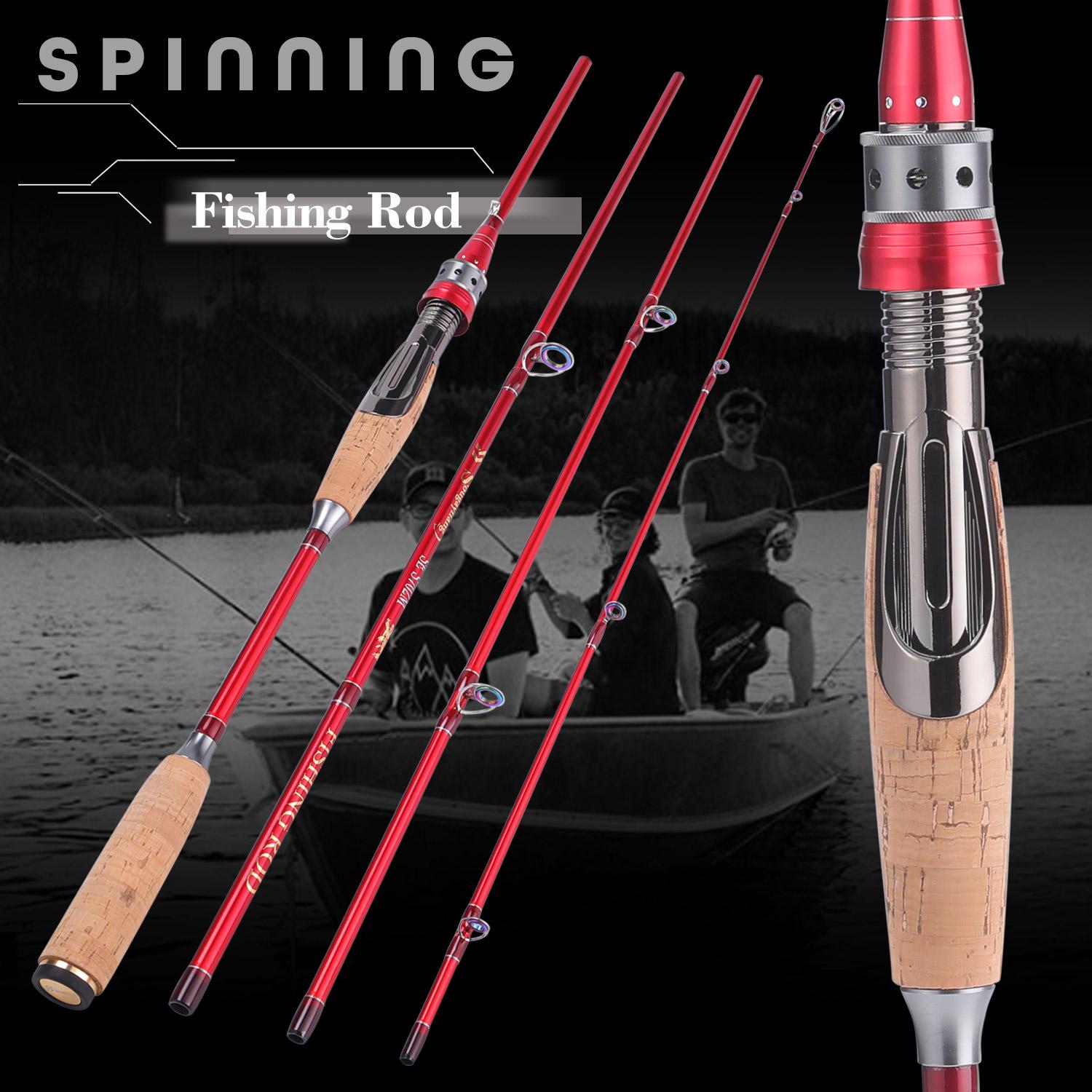 

Удочка Спиннинговая удочка из углеродного волокна Портативные прочные удочки с керамическими кольцами красный