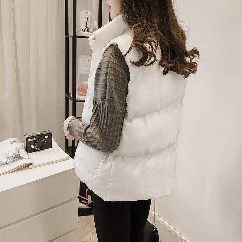 Autumn And Winter New Vest Female Slim Short Cotton-Padded Vest Sleeveless Vest Student Jacket Bread Clothes