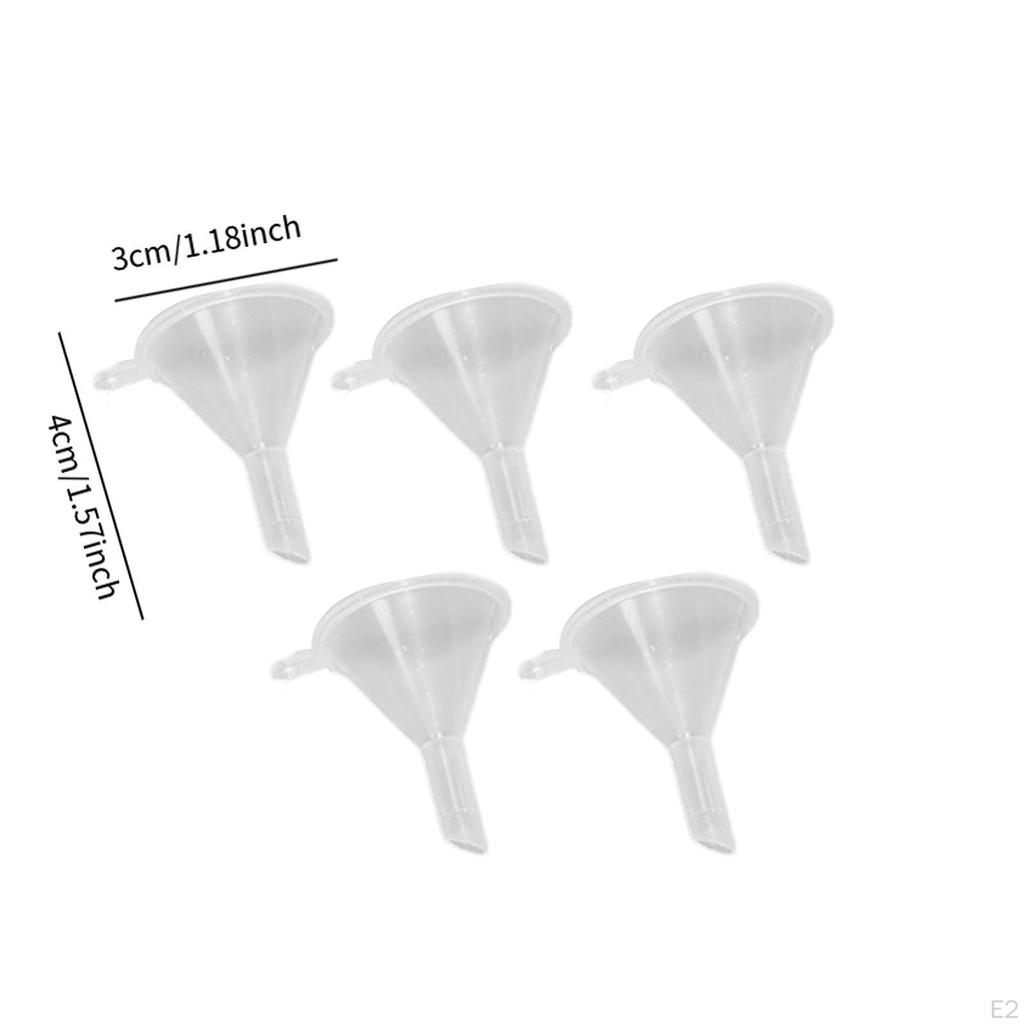 5Pcs Mini Funnels Science Classroom Transferring Tools, Narrow Neck Perfume Funnel, Multipurpose