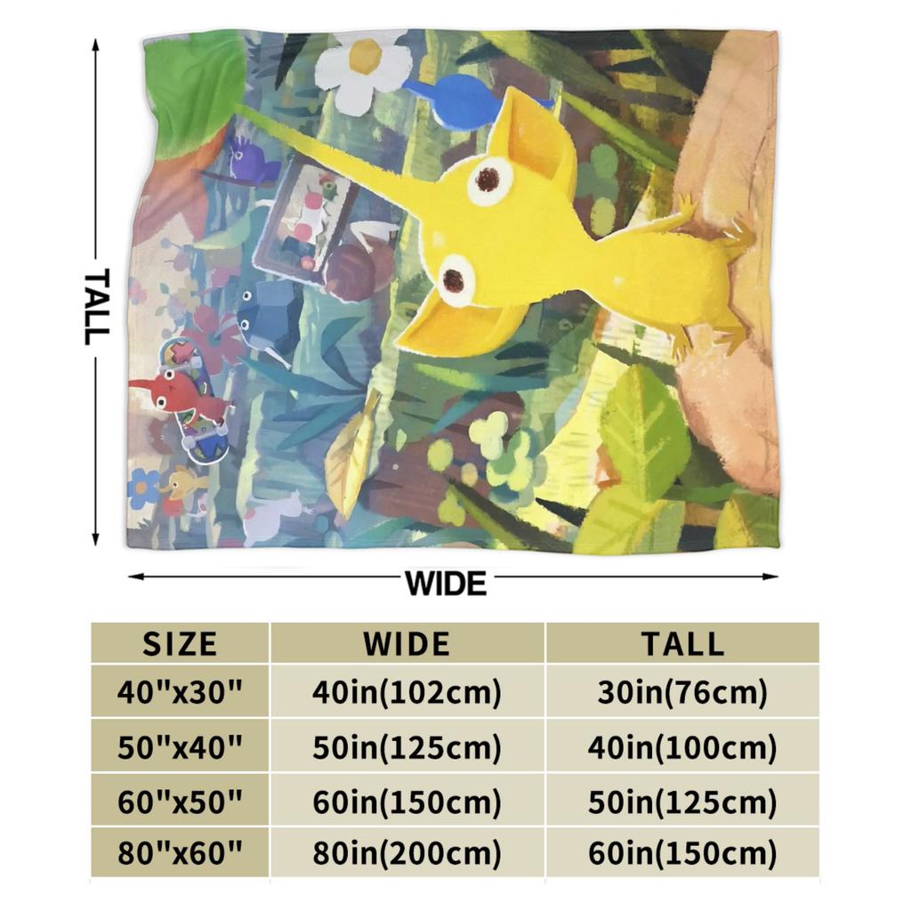 Pikmin Game Blanket Soft Warm Novelty Plush Throw Blanket For Living Room Picnic Flannel Bedspread Bed Cover
