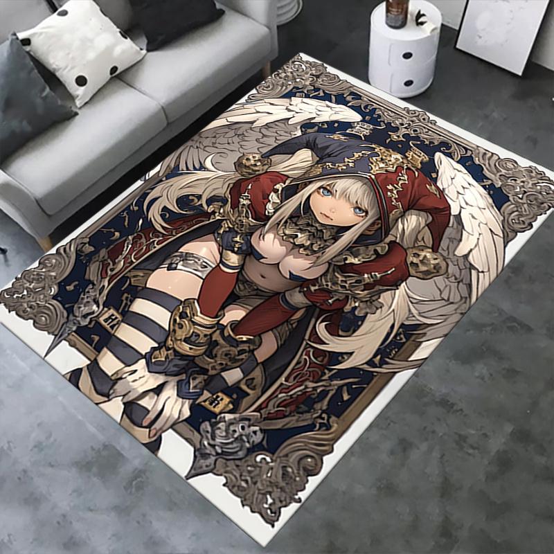 1pc Angel,Anime,Armor Office Carpet Soft Polyester Entrance Carpet Washable Non slip Machine Washabl