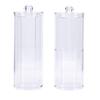 Acrylic Cotton Rounds Holder Set Stackable Clear Qtip Dispenser Makeup Remover Pad Organizer for Bathroom Vanity 2Pcs