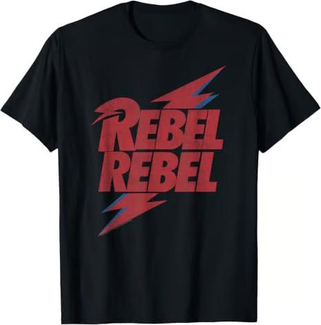 David Bowie - Rebel Rebel Lightning Lyric T-Shirt XXXL