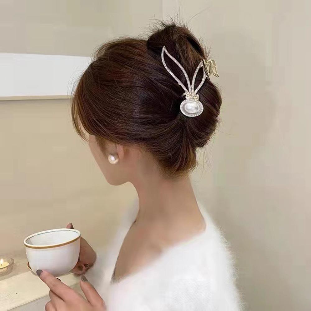 Pearl Korean Hair Accessories Hair Crab Clip Rabbit Shark Clip Female Hair Claw Girl's Headwear
