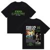 2026 New Album Pattern Unisex Fashion Oversized Comfortable Y2K Short Sleeve Top with Feid Vs Ferxxo Falxo Print T-Shirt