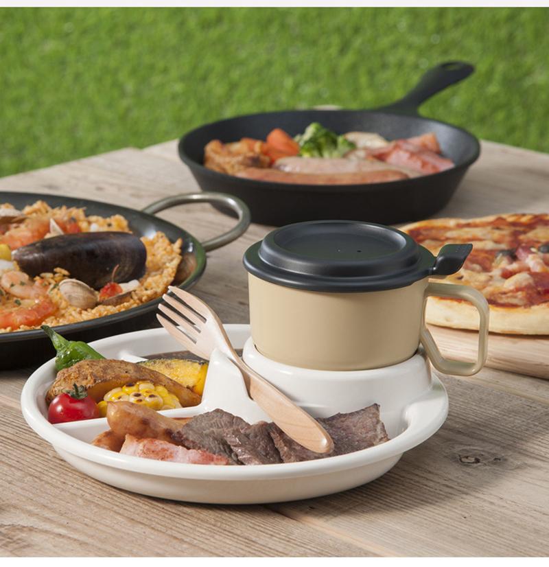 4 Grid Plates For Food Child Kids Dinner Fruit Tray Snack Box Set Dinnerware Dining Compartment Plate Serving Dishes Salad