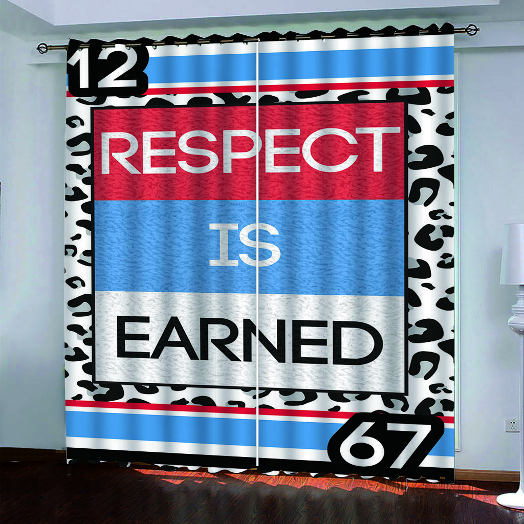 

Window Curtain Alphanumeric 3D Print Blackout Curtains Living Room Bedroom Custom Size Kids Boys Men Adults Gift Drapes W70xH160cmx2&hook